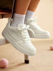 CUCCOO EASI Women's Casual Chunky Platform Sneakers, Versatile For Daily Wear Spring Summer Shoe Tainers - Beige - View 6