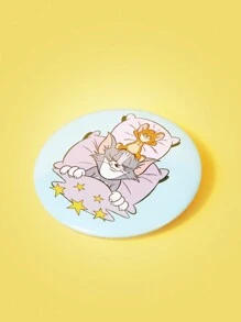 TOM & JERRY X SHEIN 1 pieza Insignia de anime con estampado lindo de gato de dibujos animados - Multicolor - Ver 3