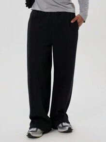 Musero Seam Detail Fitted Internal Drawstring Jogger
