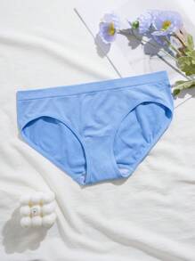 1 条少女无缝柔软舒适内裤 - 藍色 - 查看 1