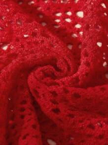SHEIN VCAY Women's Casual & Fashionable Daily Scarf - Red - View 9