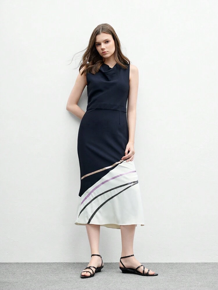 CUCCOO BIZCHIC ポインテッドトウ ウェッジヒール エレガントなデイリーコミューター クロスストラップ レディース ハイヒールサンダルミュール、春の繊細なヴィンテージ美学に適しています