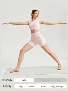 GLOWMODE Pantalones cortos deportivos Mujer Bolsillo Liso