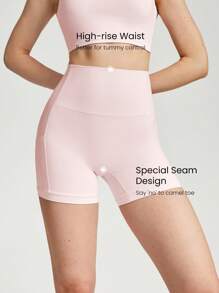 GLOWMODE Pantalones cortos deportivos Mujer Bolsillo Liso