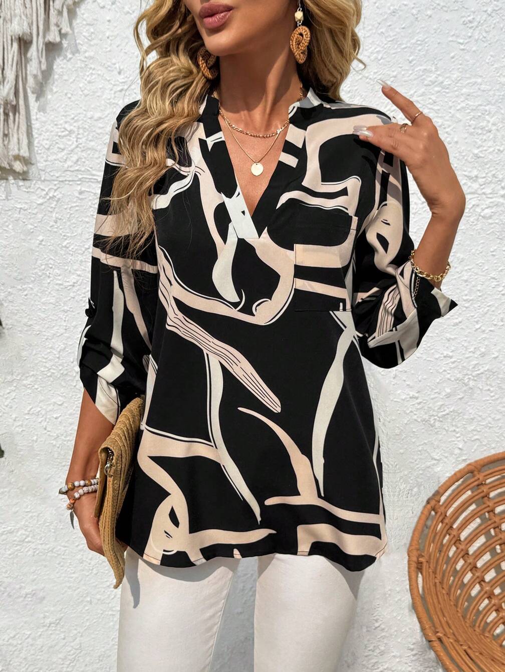 dress blouses for women Fayenne Womens Long Sleeve Tops Dressy Casual V Neck Color Block Business Casual Outfits Work Office Shirts Apricot at Amazon Women's Clothing store ready layered looks Women's Evening Blouses | Brooks
