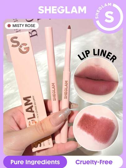 SHEGLAM So Lippy Lip Liner-Misty Rose Creamy Matte Lip Liner Pencil High Pigment Not Easy To Fade Silky Smooth Matte Contour Tint Lip Makeup Brand Beauty Makeup Face Paint Cosmetic For Women Girls Perfect For Fall Winter Ideal For Y2K Fancy Fashion Suitable For Birthday Christmas Present Party Ready Best Color