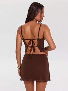 SHEIN BAE Sukienka damska w jednolitym kolorze, swobodna, minimalistyczna, codzienna