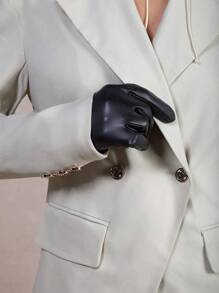 COSMINA 女士翻领双排扣长袖西装外套 - 奶油色 - 查看 5