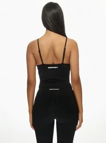 MISSGUIDED Sleeveless V-Neck Bodysuit Athletic Performance Compression Fit Training Dance Yoga Studio Workout Activewear All-Season Base Layer Quick Dry Support