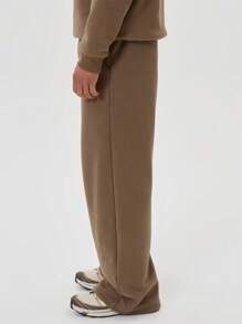 Musero 直腿腰带慢跑裤 - 咖啡棕 - 查看 4