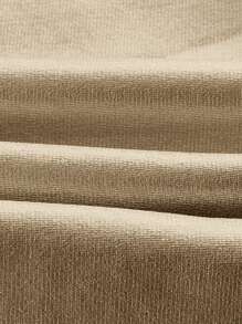 SHEIN EZwear 女士简约修身香槟色针织 PU 抹胸 - 香檳色 - 查看 4