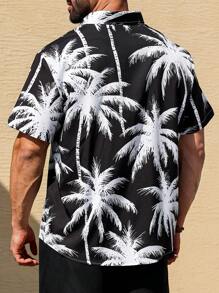 ResortEase Conjunto de 2 piezas con estampado digital asimétrico, de talla grande, casual y elegante para uso diario