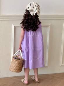 Dazy Kids Young Girls Fall Dress Floral Vacation - Purple - View 6