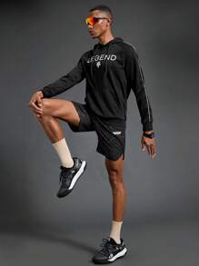 Manfinity Sport Polished 男士简约时尚休闲运动短裤，日常穿着