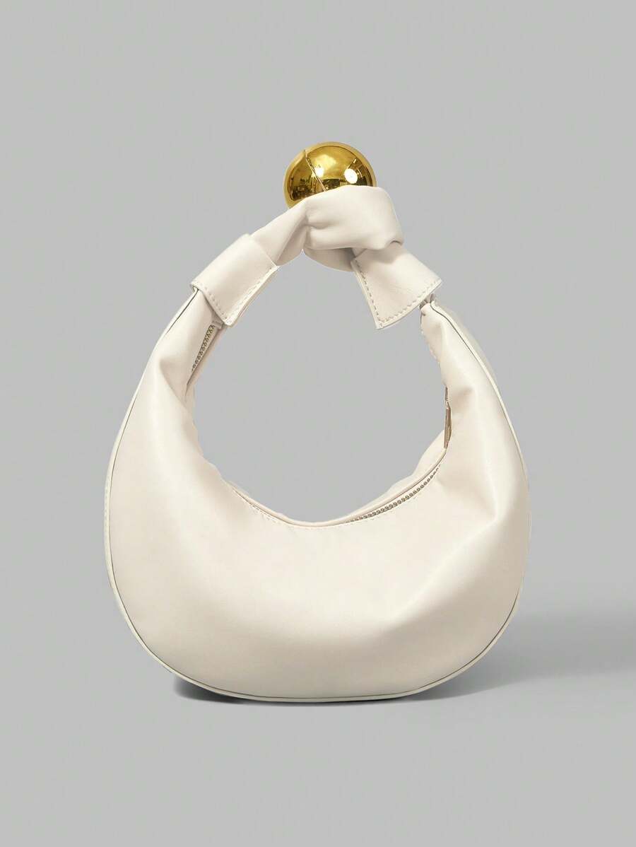 Ontre 女士休闲百搭简约手提单肩包 - 米色 - 查看 1