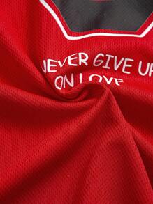 Manfinity Homme Men's Letter & Numeral Graphic Print Sports Top - Multicolor - View 4