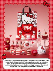 Hello Kitty｜SHEGLAM 3D Kiss Lip Balm Graduation Birthday Holiday Summer Fall Autumn Y2K Fancy Fashion Women Makeup Cosmetic Party Beach Travel Camping Outdoors School Campus Trip Festivals Decor Gift Present Rose Girl Cosplay Best Color Charm Vibe