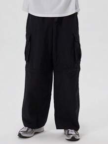 Musero Baggy Utility Cargo Trousers - Black - View 2