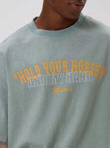 Musero 'Hold Your Horses' Graphic Men T-Shirt