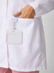 TaskEZ Simple & Fashionable Lab Coat / White Jacket, Casual For Daily Wear - White - View 7