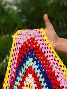 Slaydiva 2 件套女士度假性感圆领条纹短款上衣和裙子套装 - 彩色 - 查看 8