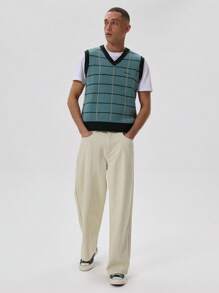 Musero 格纹毛衣针织背心 - 彩色 - 查看 4