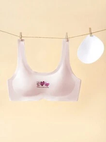 少女素色简约时尚休闲日常内衣 - 淺粉色 - 查看 1