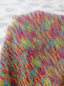 Skyraze Women's Tie-Back Mini Bodycon Knit Sweater Dress - Multicolor - View 6