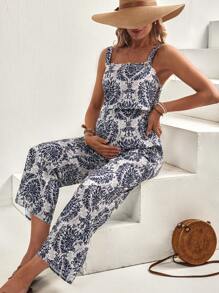 SHEIN 2pcs/Set Maternity Sleeveless Top And Pants Set, Versatile For Party, Commuting And Daily Wear - Multicolor - View 3