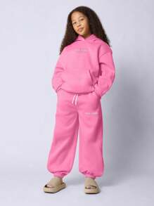 SUMWON Cozy Winter Sweatsuit Matching Set Fleece Tracksuit Lounge Outfit Ny Legacy Jogger Sweatpants Sports Athletic Casual Workout Two Piece Set