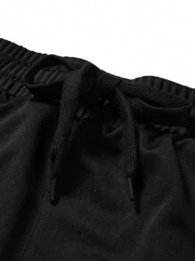 Manfinity Sport Corelite Men's Line Patchwork Front Tie Waist Simple Casual Sports Sweatpants