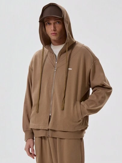 Musero Áo hoodie oversize hai lớp