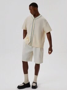 Musero Camisa tipo jersey de béisbol para hombres