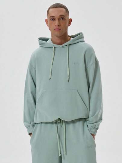 Musero 男士重磅针织连帽衫抽绳运动上衣（秋冬季款）