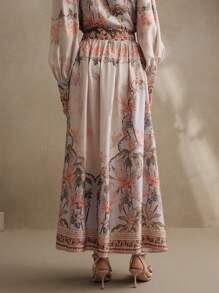 Anewsta 法国流行明星走秀晚礼服裙，英伦风女神高腰半身裙 - 彩色 - 查看 4