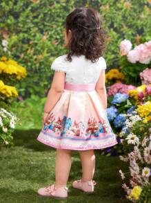 SHEIN Babygirl 可爱卡通印花短袖夏装 - 彩色 - 查看 2