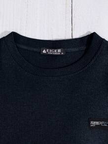 EURMUSE 100% Baumwolle Herren Klassisches Karo Knopfleisten Detail Kurzarm T-Shirt und Shorts Set - marineblau - Übersicht 3