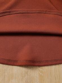 SHEIN Young Girl Contrast Lace Ruffle Collar Long Sleeve Cute Dress