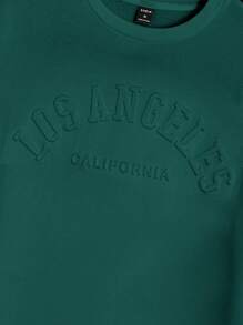 Manfinity VCAY 2pc Men's Casual Crew Neck Sweatshirts Soft  Comfortable Stylish - Dark Green - View 3