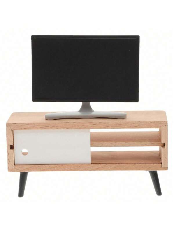 SHEIN 1 Set Dekoratives Miniatur-Fernsehmöbel, Mini-Fernseher und TV-Ständer als Deko-Möbel für Dekoratives Haus, Wohnzimmer Zubehör Heimdekoration, Tolle Geschenke