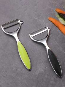 Pelador de verduras de acero inoxidable, cortador de patatas y zanahorias, pelador multifuncional de frutas y verduras, herramientas de cocina, accesorios - Negro - Ver 12