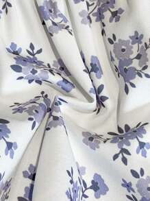 LMoss Kids LMoss 女婴小碎花宽松休闲方领泡泡袖上衣 - 彩色 - 查看 7