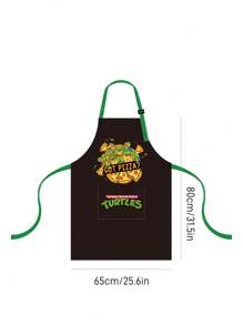 TEENAGE MUTANT NINJA TURTLES | SHEIN 1pc Cartoon Turtle & Pizza Print Apron, GIFTS