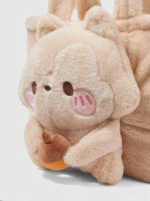 ROMWE Kawaii Fashion Cartoon Shoulder Large Capacity Handbag - Khaki - View 5