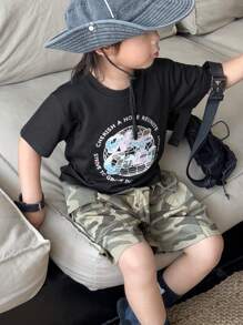 DAZY 2pcs/Set Kids Boys Fall Outfit - Black - View 4