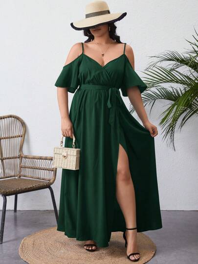 SHEIN VCAY Vestido casual sin mangas de talla grande, sencillo y de moda para uso diario