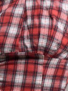 MUSERA High Neck Cinched Waist Long Sleeve Slouch Top Spring Casual Summer Fall - Red - View 6