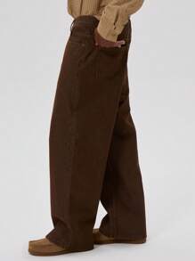 Musero Men Denim Straight Leg Jeans For Spring Summer - Brown - View 5