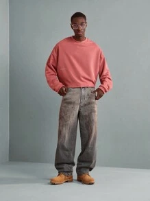 SUMWON 比佛利山庄罗迪欧大道短款运动衫超大码都市街头时尚潮流休闲居家日常套头衫秋冬上衣