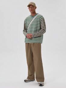 Musero Striped Pattern Long Sleeve T-Shirt Top